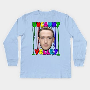 Uncanny Valley Zuck Kids Long Sleeve T-Shirt